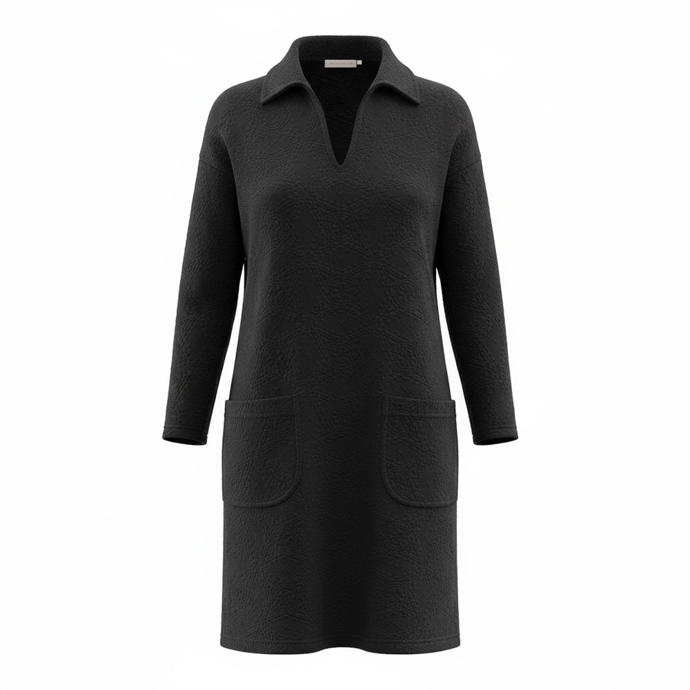 Uncle Frank Anthropologie Textured Knit Shift Dress Black XS